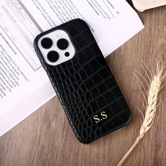 Personalized Crocodile Leather iPhone Case