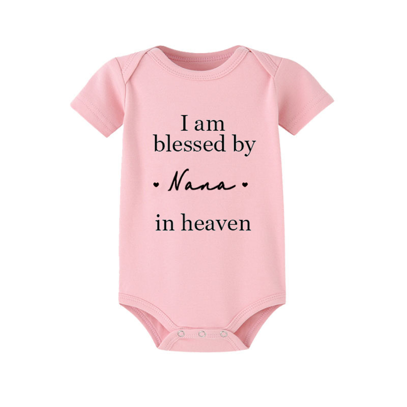 Personalized 100% Cotton I am Blessed by My Loved One in Heaven Baby Bodysuit Kid T-shirt