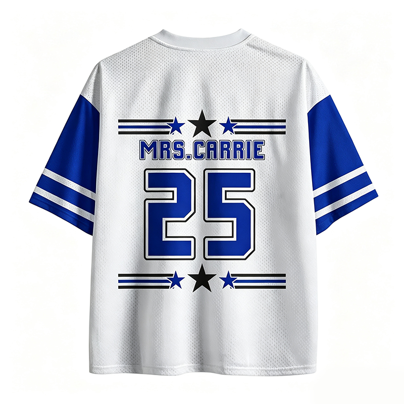 Personalized Star And Stripes Mascot Teacher Mesh Jersey