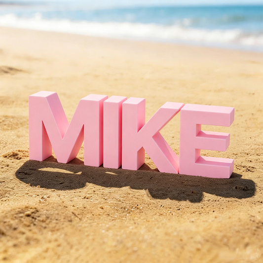 Personalized Multi-color Name 3D Printed Sand Mold 1-7 Letters Beach Vacation Essentials Play Birthday Gift for Family Kids