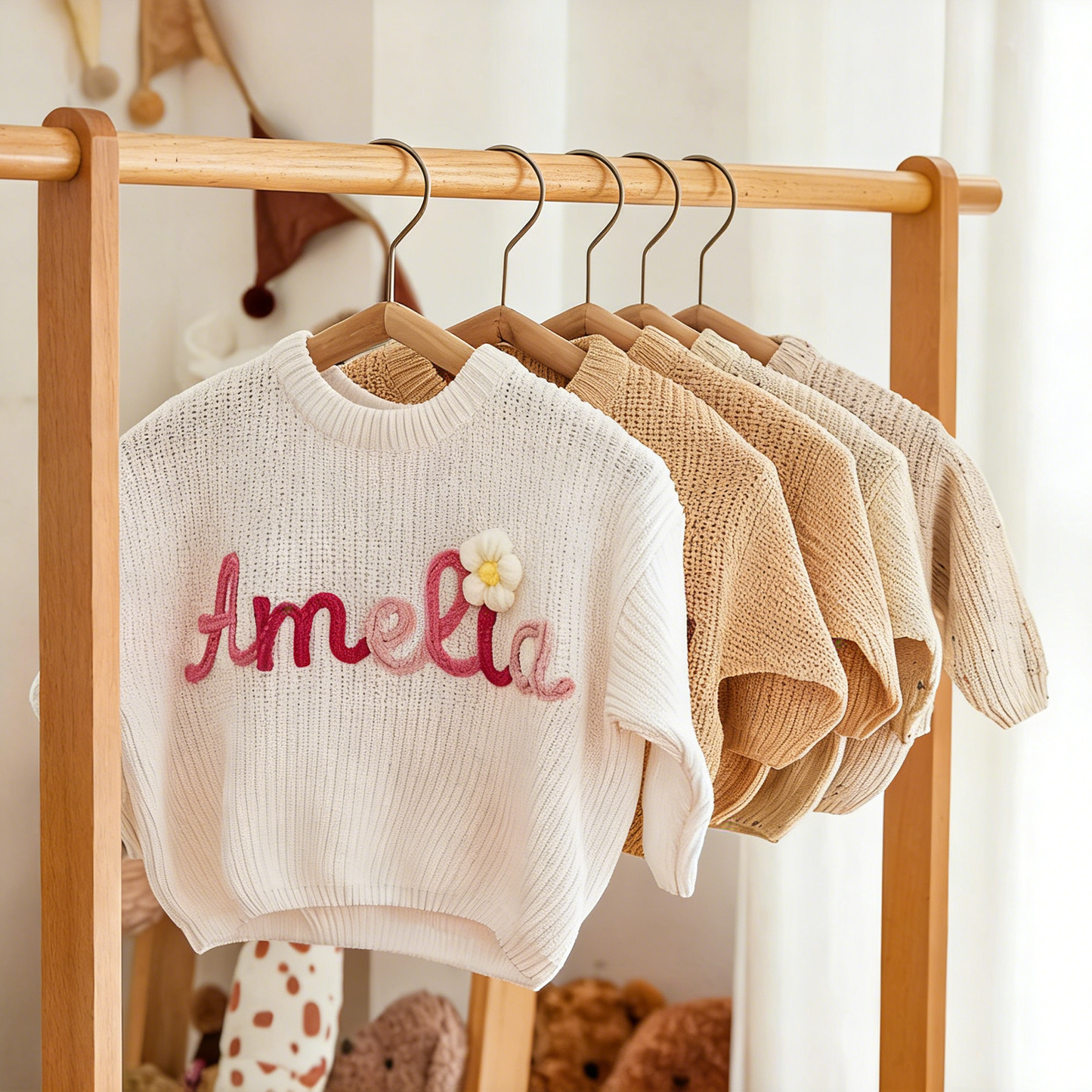 Custom Embroidered Baby Name Sweater