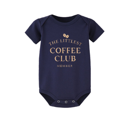 The Littlest Coffee Club Member Baby Romper, Coffee Lover Baby Outfit, Cute Coffee Baby Clothes, Coffee Baby Gift, Little Coffee Baby