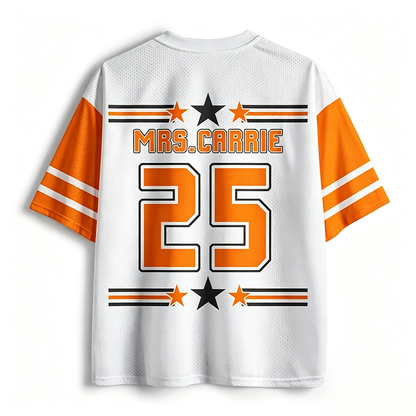 Personalized Star And Stripes Mascot Teacher Mesh Jersey