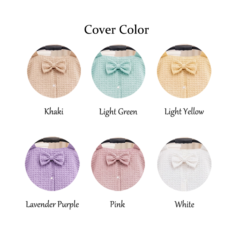 Personalized Light Pink Waffle Cotton Baby Car Seat Cover, Teddy Bear Pram Canopy