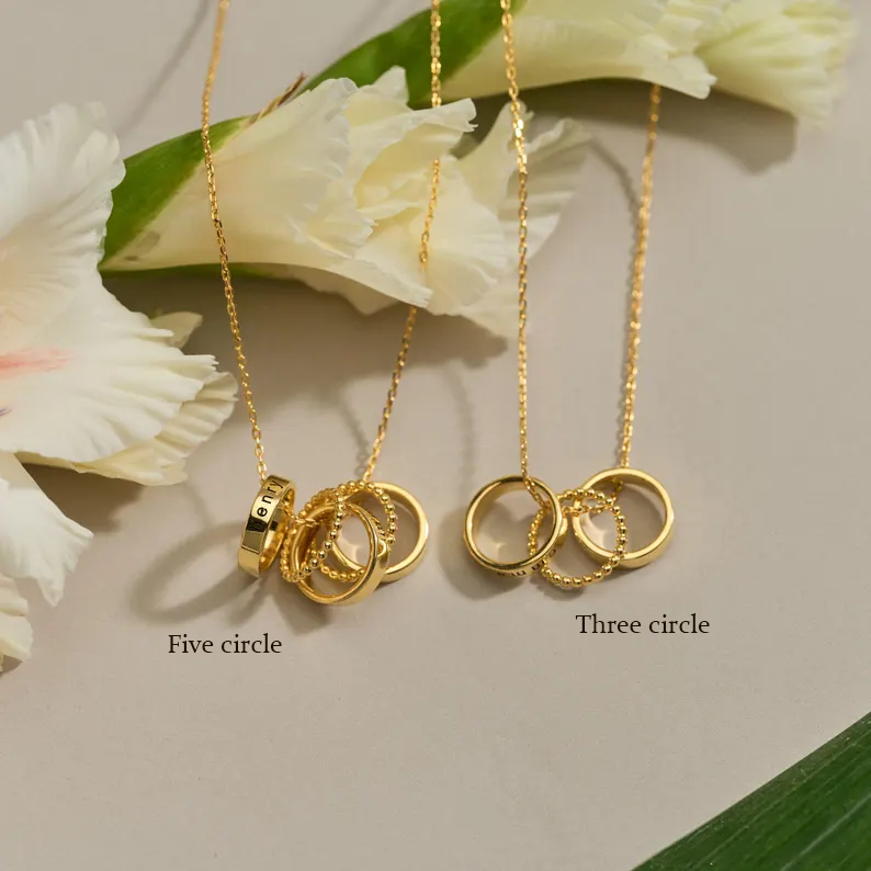 Customized Circle Name Necklace-gift for her