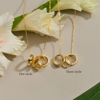 Customized Circle Name Necklace-gift for her