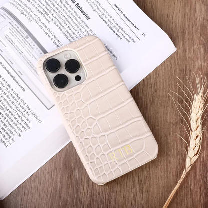 Personalized Crocodile Leather iPhone Case