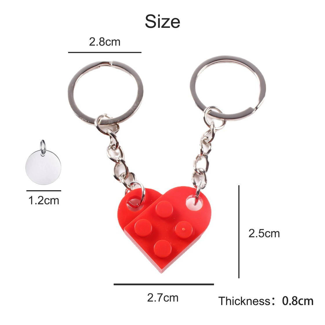 Personalized Heart Keychain