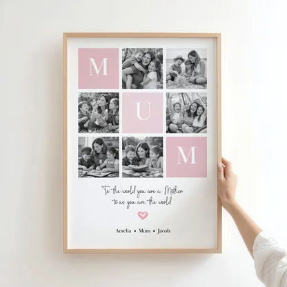 Personalized Mum or Mom Photo Print