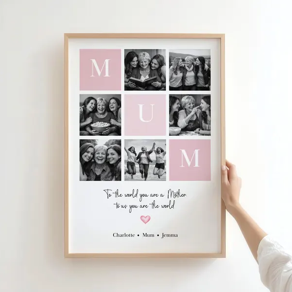 Personalized Mum or Mom Photo Print