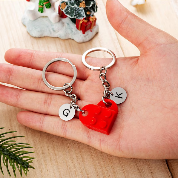 Personalized Heart Keychain