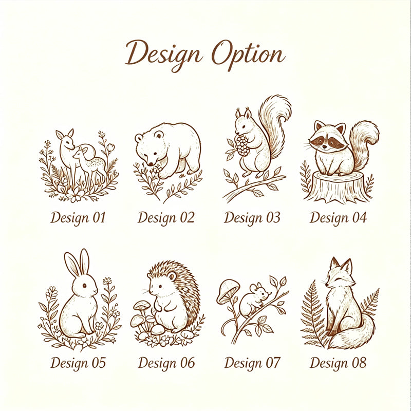 Custom Woodland Animal Baby Closet Dividers, Natural Plywood Nursery Closet Organizers