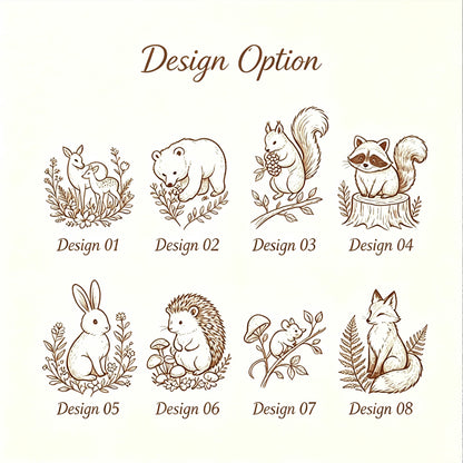 Custom Woodland Animal Baby Closet Dividers, Natural Plywood Nursery Closet Organizers