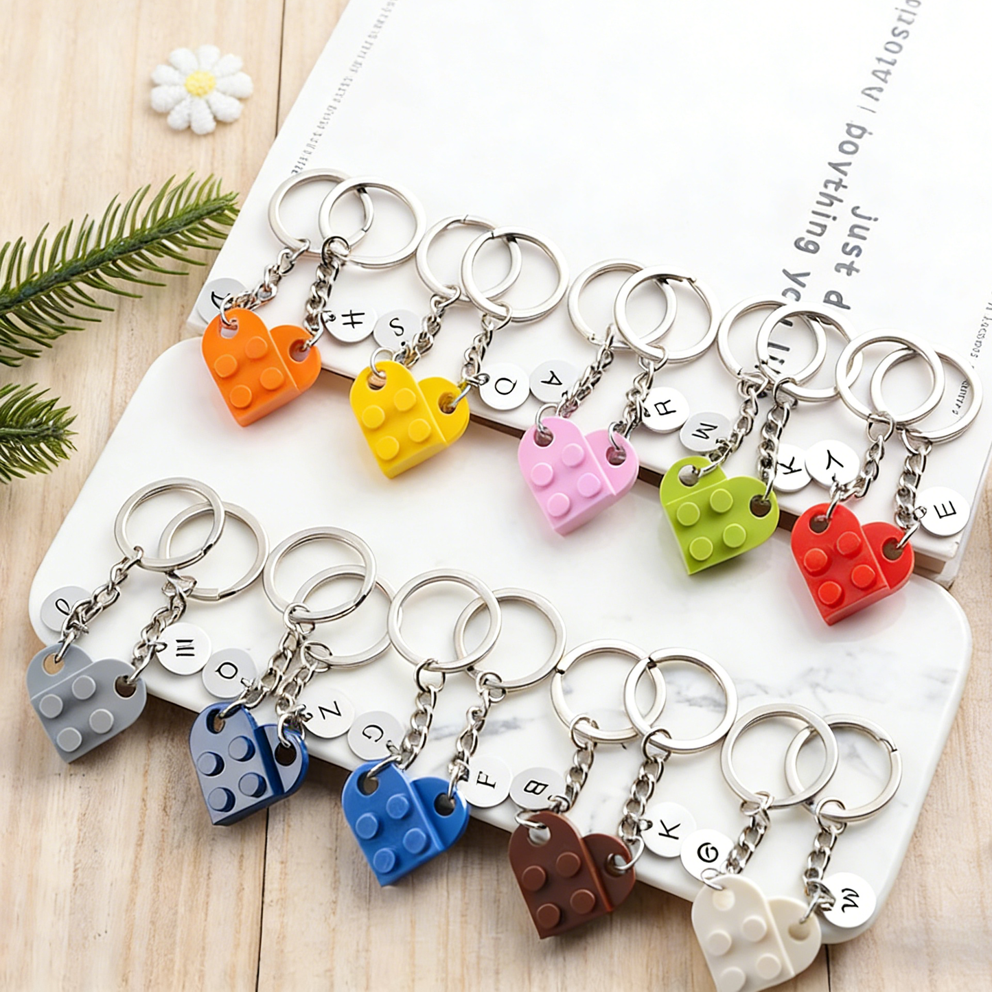 Personalized Heart Keychain