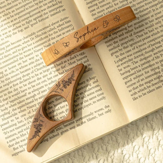 Personalized Book Page Clip with Custom Birth Flower