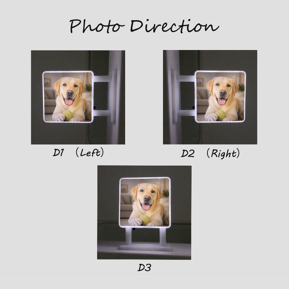 Personalized Night Light Refrigerator Magnet with Pet Photo, Built-in battery, Magnetic, Pet Keepsake, Caring Gift, for Babies and Families