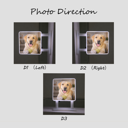 Personalized Night Light Refrigerator Magnet with Pet Photo, Built-in battery, Magnetic, Pet Keepsake, Caring Gift, for Babies and Families