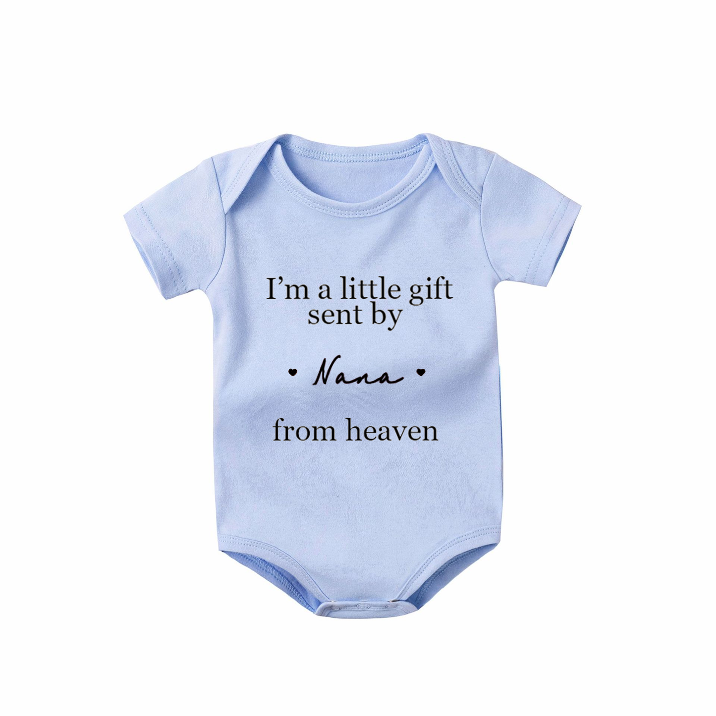 Personalized 100% Cotton I‘m a Little Gift Sent by My Loved One from Heaven Baby Bodysuit Kid T-shirt