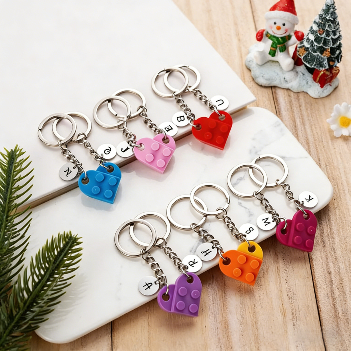 Personalized Heart Keychain