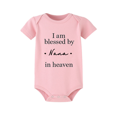 Personalized 100% Cotton I am Blessed by My Loved One in Heaven Baby Bodysuit Kid T-shirt
