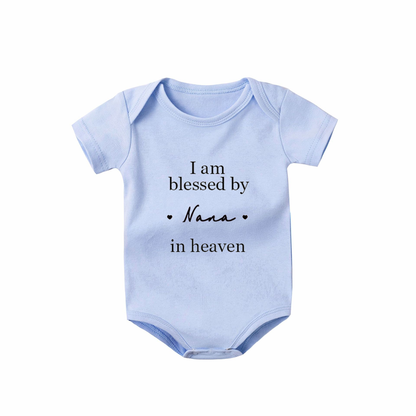 Personalized 100% Cotton I am Blessed by My Loved One in Heaven Baby Bodysuit Kid T-shirt