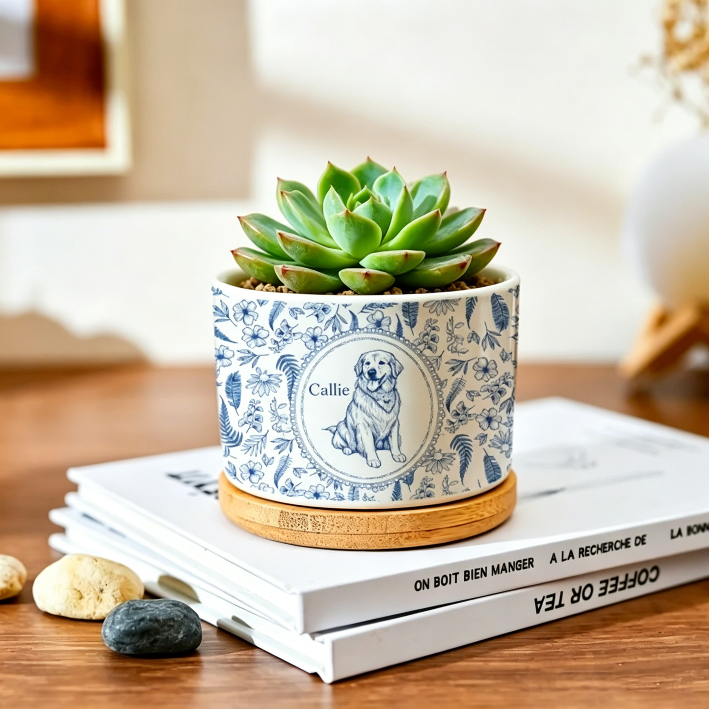 Personalized Pet Portrait Planter, Pet Succulent Planter, Pet Home Decor, Dog Memorial, Dog Remembrance Gift, Gift for Pet Lovers