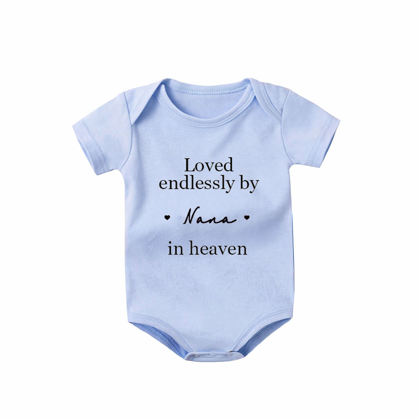 Personalized 100% Cotton Loved Endlessly by My Loved One in Heaven Baby Bodysuit Kid T-shirt