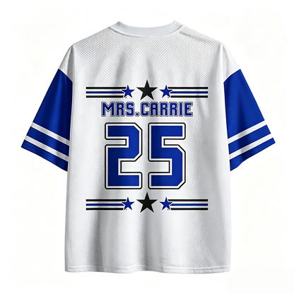 Personalized Star And Stripes Mascot Teacher Mesh Jersey