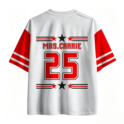 Personalized Star And Stripes Mascot Teacher Mesh Jersey