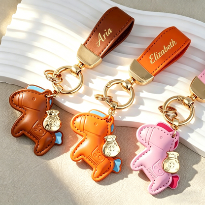 Personalized Good Luck Horse Keychain