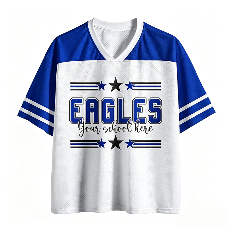 Personalized Star And Stripes Mascot Teacher Mesh Jersey