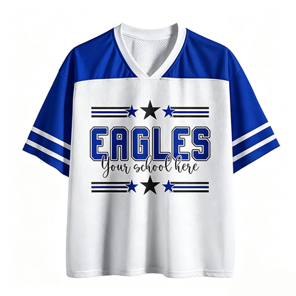 Personalized Star And Stripes Mascot Teacher Mesh Jersey