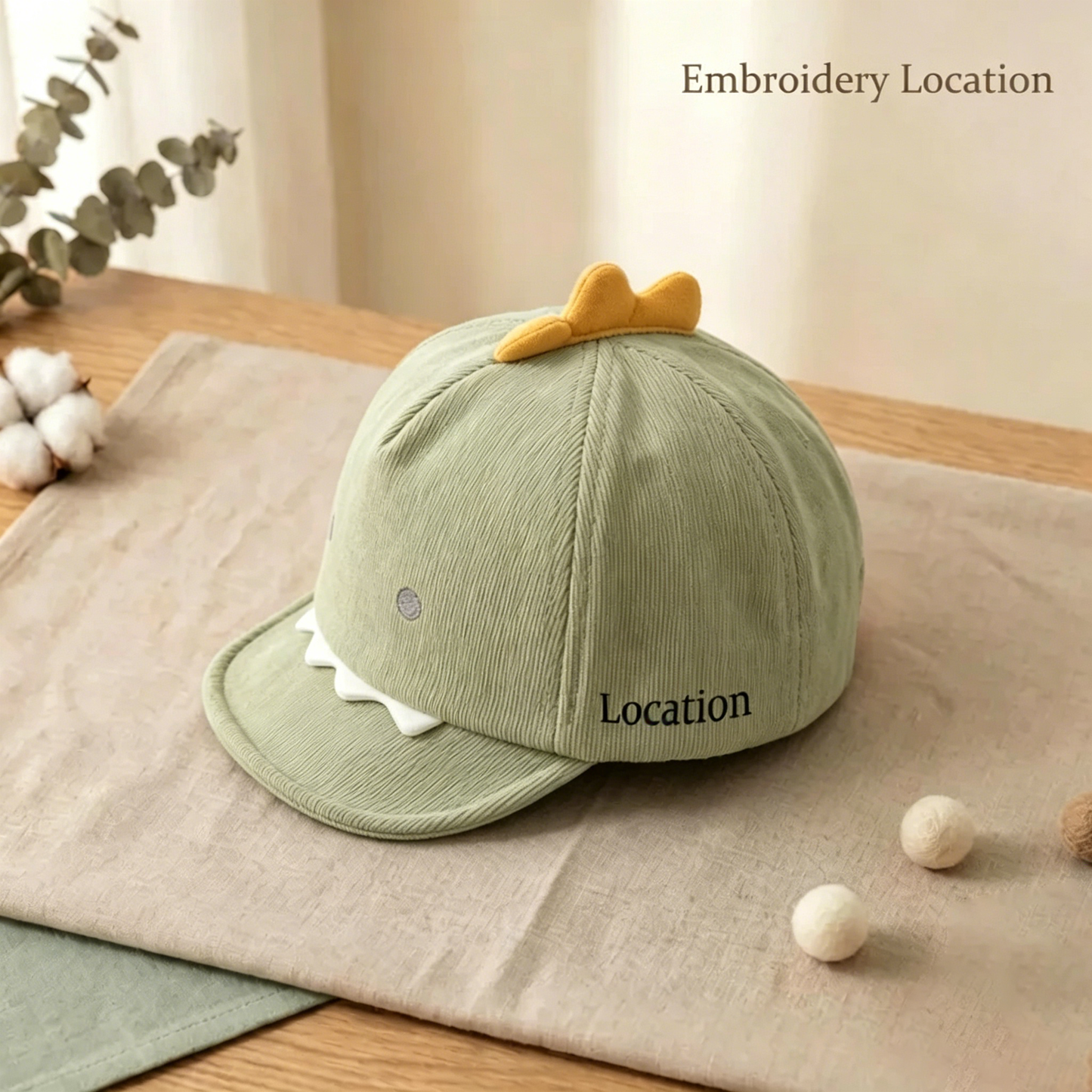 Personalized Cute Animal Baby Baseball Cap, Custom Name Rabbit Dinosaur Ear Hat, Soft Brim Toddler Sun Cap, Kawaii Infant Hat, Baby Shower Gift