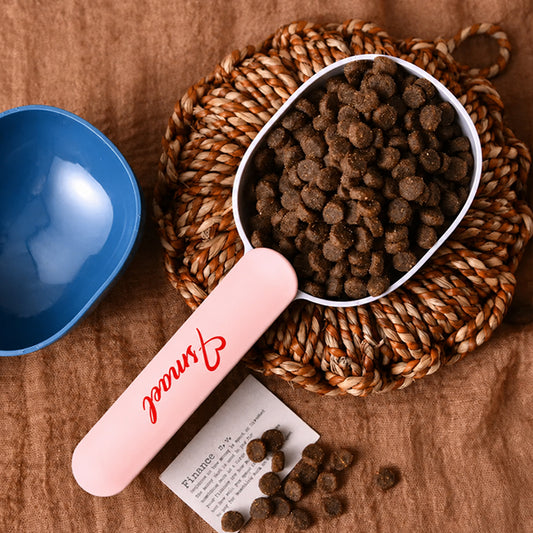 Personalized Dog Food Scoop with Bag Clip: Custom Pet Gift