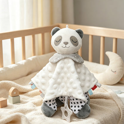 Personalized Minky Dot Lovey Blanket, Embroidered Name, Crinkle Sensory Security Toy