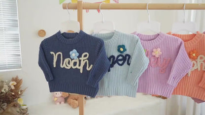 Custom Embroidered Baby Name Sweater