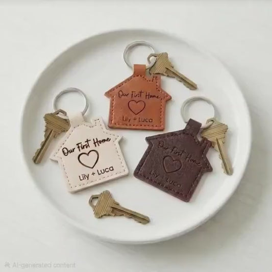 Personalized House Keychain