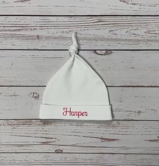 Personalized Newborn Hat with Name, Embroidered Baby Hat, Personalized Baby Hat with Name, Baby Hospital Hat, Baby Beanie, New Baby Gift for Baby Boy