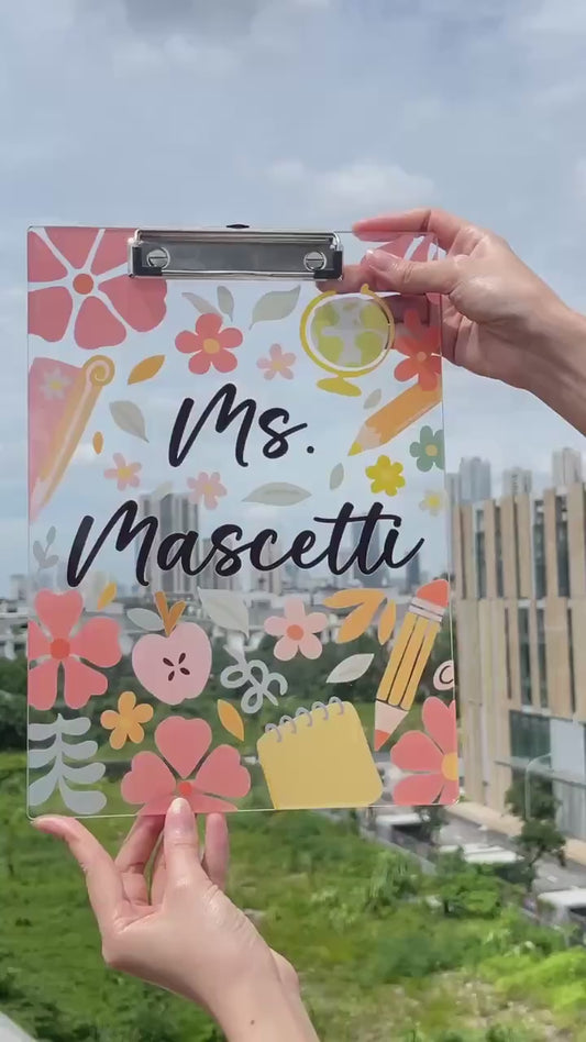 Personalized Teacher Clipboard，Custom Name Clipboard for Teacher