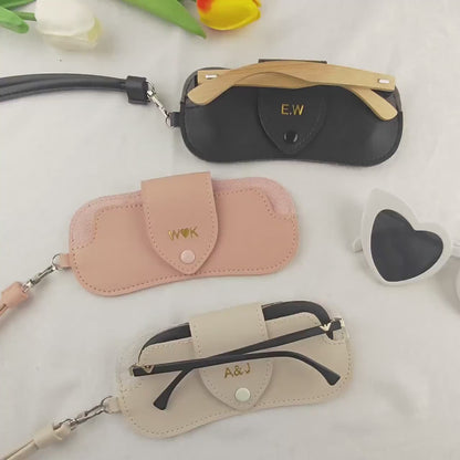 Personalized Eyeglass Holder, Eye Glasses Case, Leather Sunglasses Box for Groomsmen, Glasses Cover, Best Man Gift, Anniversary Gift