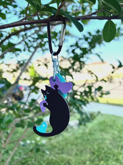 Personalized Climbing Cat Keychain
