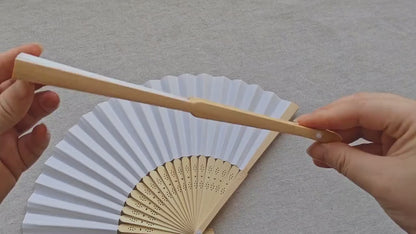 Sandalwood Fans for Guests/Wedding Favor Fans in Bulk/ Bridal Party Favors/Romantic Summer Wedding Special Event Fans/Hand Folding Fans
